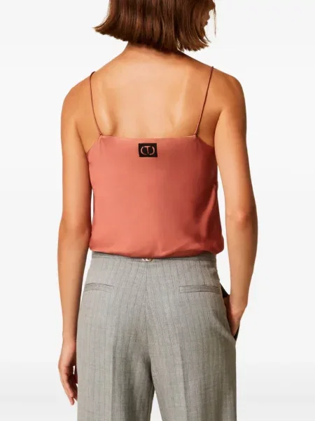 Top Twinset din satin maro