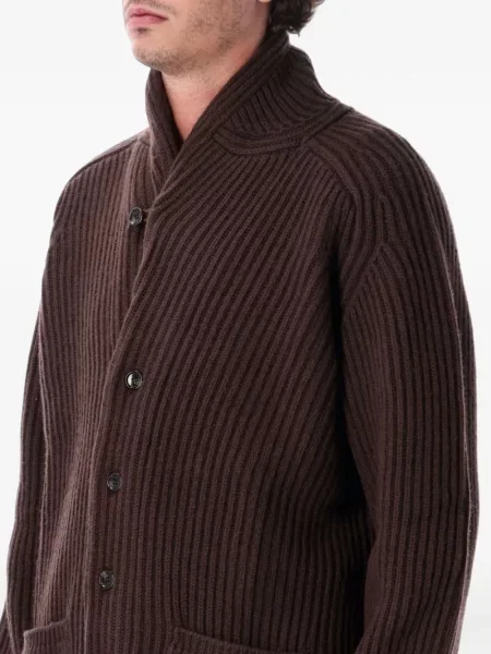 Gulerat cardigan Filson tricotate maro