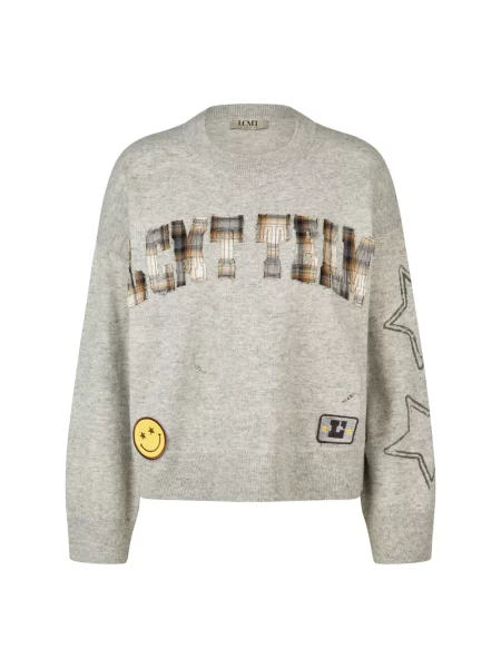 Sweter Lecomte wełniany szary