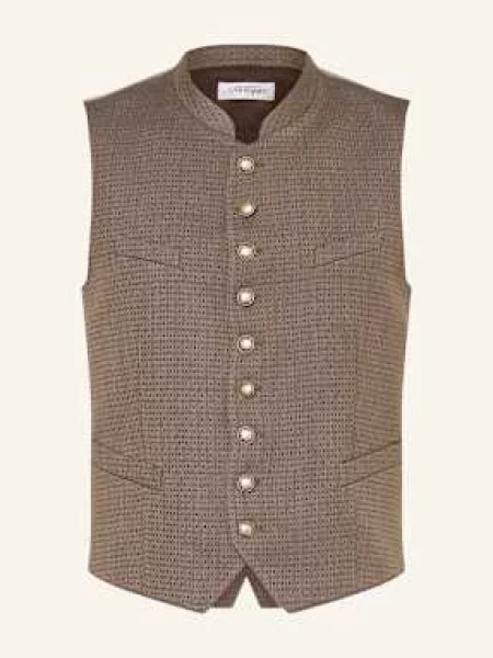 Grasegger Krojová Vesta hnědá/ zelená modrá