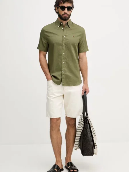 TOMMY HILFIGER Cămașă oliv verde