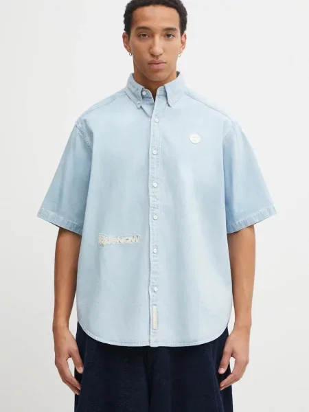 AAPE cămașă jeans Now cu guler button-down relaxed