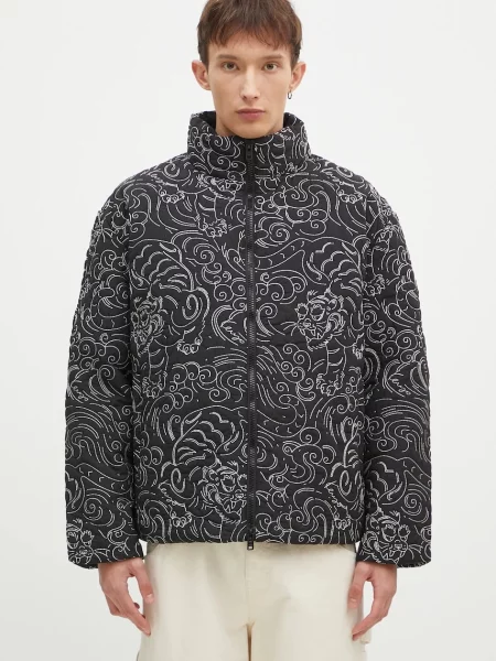 Kenzo geacă Star Tiger Down Jacket bărbați de iarnă negru