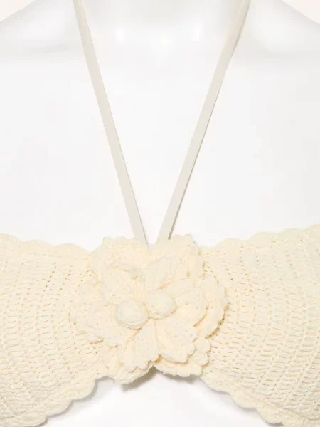Zimmermann Bandeau Bikiny Awaken Crochet Flower krémová