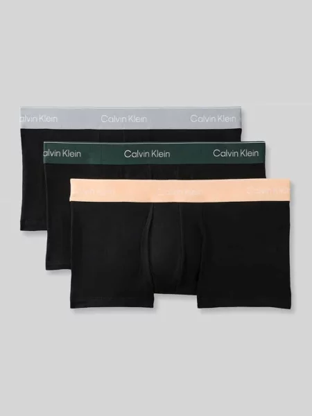Obcisłe bokserki o kroju slim fit z mieszanka bawełny w zestaw 3 szt. Calvin Klein Underwear czarny