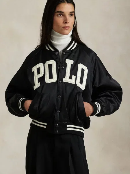 Polo Ralph Lauren geacă bomber de tranziție oversize negru