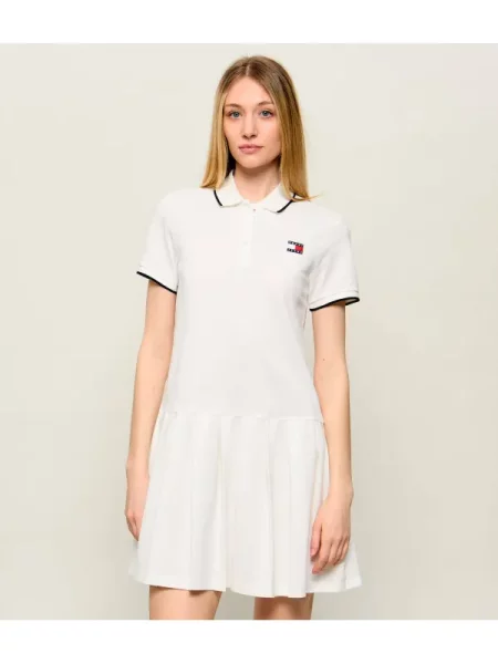 Tommy Jeans Rochie bleumarin / roșu / negru alb
