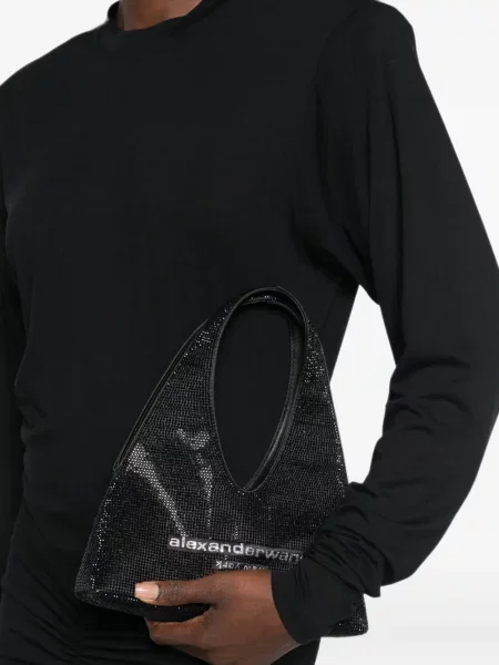Geantă shopper Alexander Wang cu autograf negru