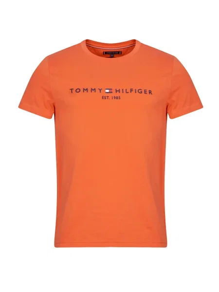 Tričko Tommy Hilfiger s autogramom oranžová