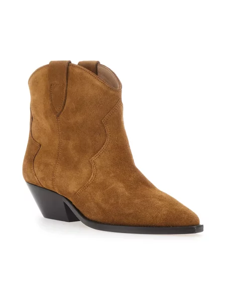 Buty do kostki Isabel Marant zamszowe brązowe