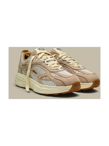Buty do biegania The Mercer Brand skórzane do biegania beżowe