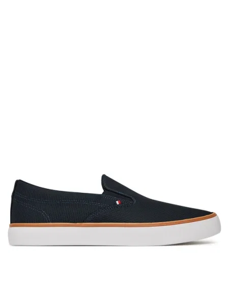 Slip-on ниски обувки Tommy Hilfiger тъмносиньо
