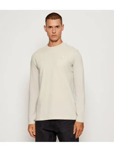 Hosszú ujjú póló Karl Lagerfeld bézs