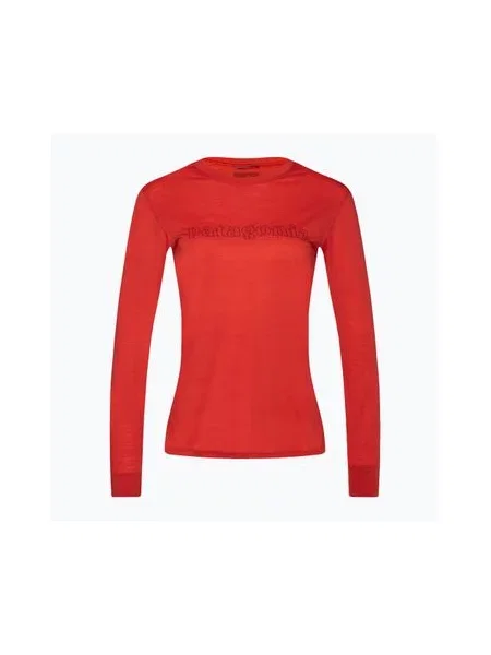 Футболка Patagonia з вовни мериноса з довгим рукавом червона