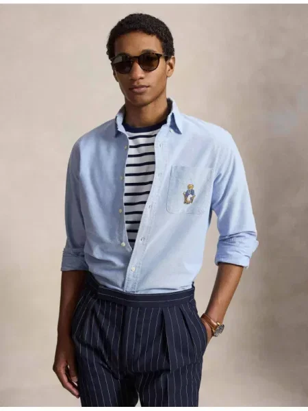 POLO RALPH LAUREN Cămașă | Custom fit albastru