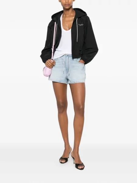 Pantaloni scurți Alexander Wang cu cordon albastru
