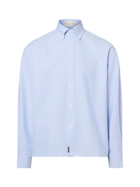 Another Cotton Lab Koszula Everyday Oxford Mężczyźni Comfort Fit niebieski|biały S biała