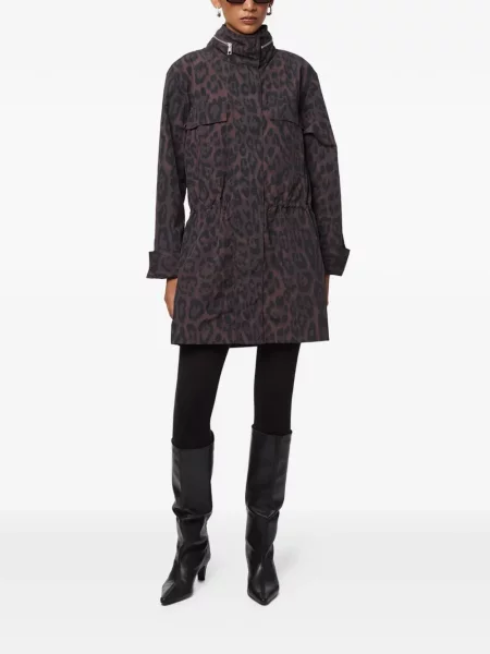 Płaszcz nieprzemakalny Apparis z nadrukiem w panterkę brązowy