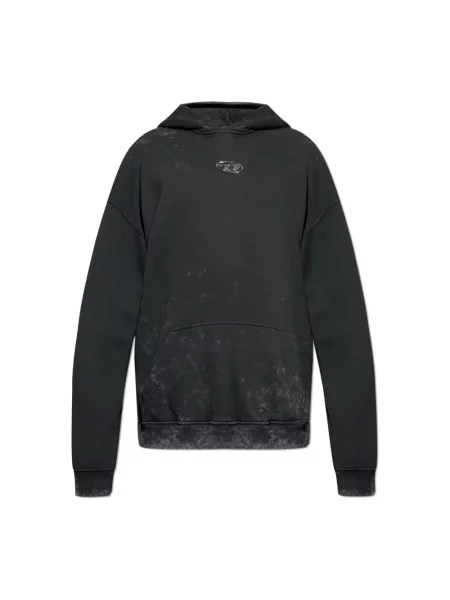 Bluza z kapturem Diesel z kapturem czarna