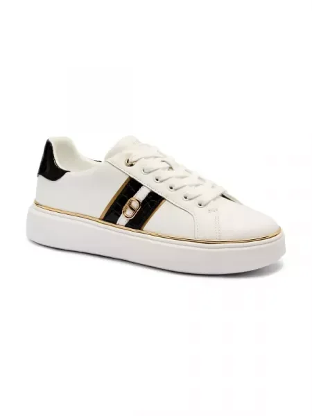 TWINSET Bőr sneakers tornacipő fehér