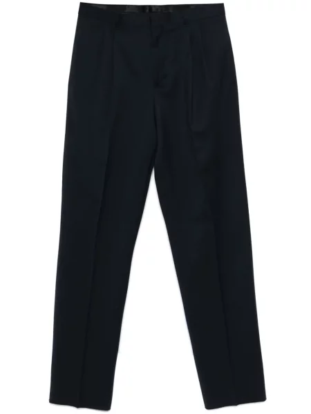 Pantaloni Lardini de lână plisate albastru