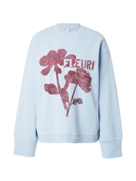 TOPSHOP Mikina Gaby světlemodrá / bordó
