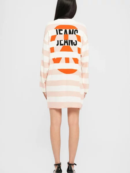 Шерстяное платье Moschino в полоску