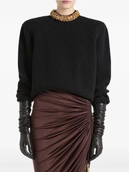 Pulover Balmain cu broderie din cașmir