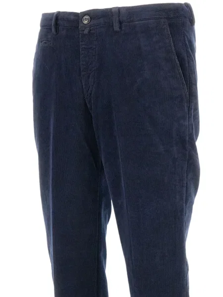 Pantaloni Briglia 1949 de catifea albastru
