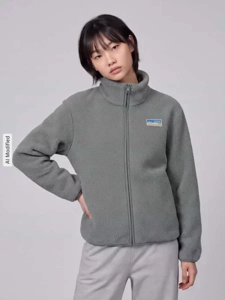 Krój regular fit kurtka z polaru z zamkiem błyskawicznym model EVA' Only
