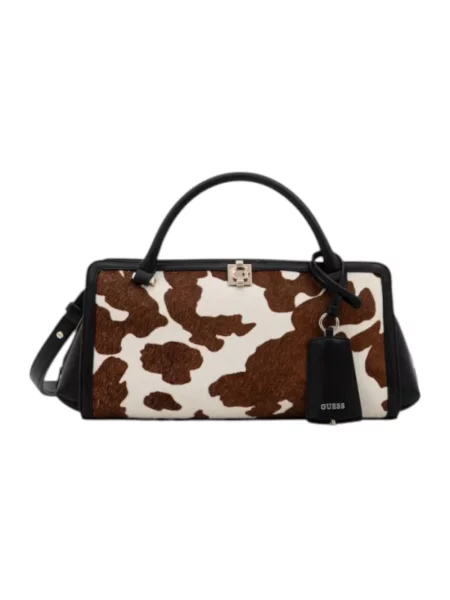 Guess torebka crossbody zamszowa AUDREY brązowa