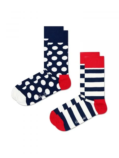 Happy Socks Nogavice Big Dot Socks temno modra