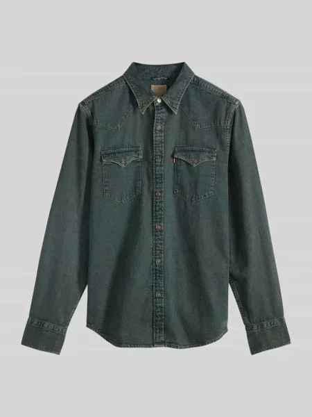 Levi's koszula jeansowa BARSTOW WESTERN STANDARD zielona