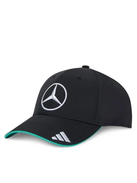 Шапка с козирка adidas x Mercedes с апликация черно
