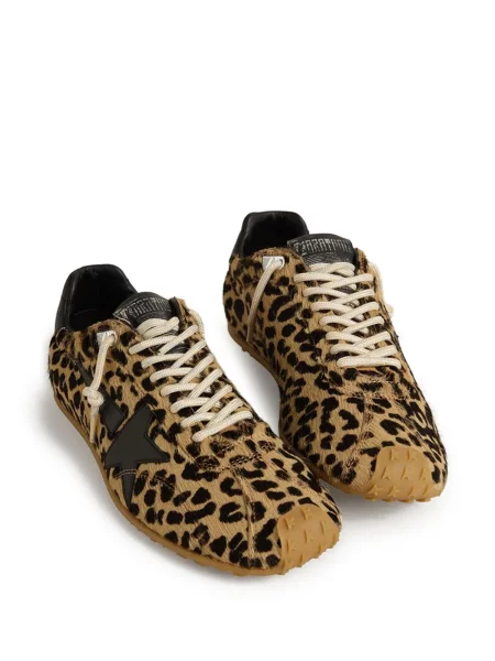 Sneakerși Golden Goose cu model leopard auriu
