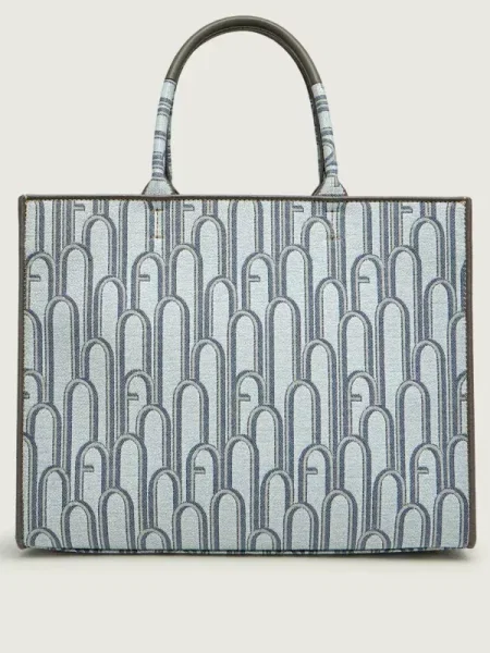 FURLA Shopper táska OPPORTUNITY zafir / galambkék / szürke kék