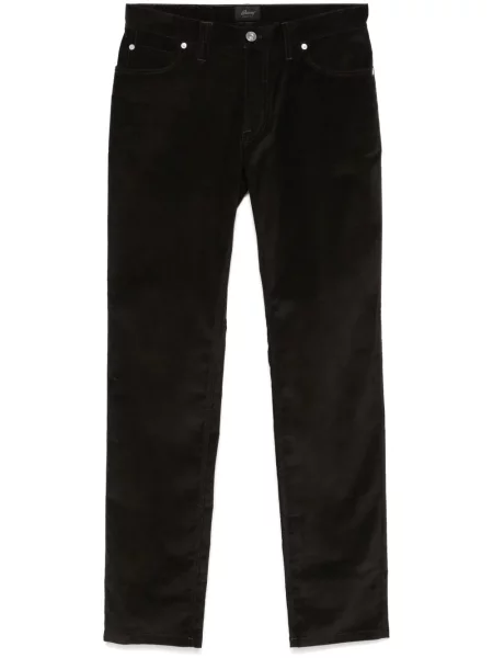 Pantaloni Brioni de catifea cord negru