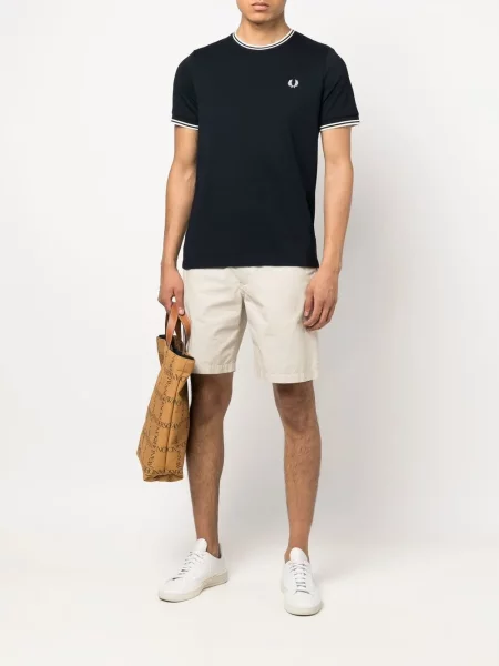 Siuvinėtas marškinėliai Fred Perry mėlyna