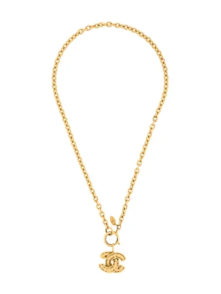 Prošívaný přívěsek Chanel Pre-owned zlatý