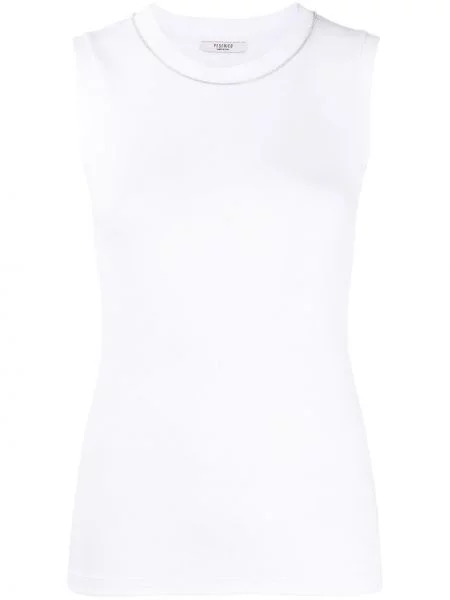 Vestă Peserico cu mărgele alb