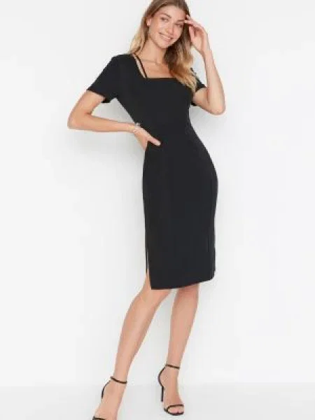 Gulerat rochie Trendyol negru