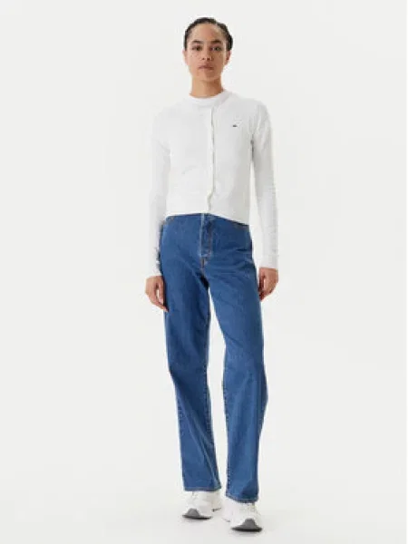 Tommy Jeans Kardigan Essential Écru