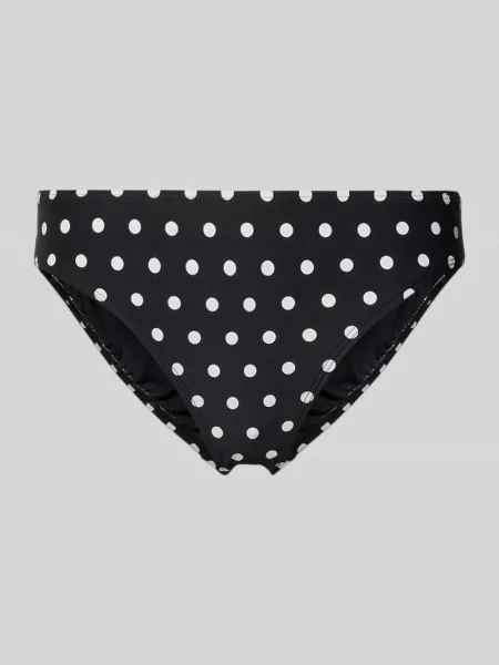 Majtki bikini z wysokim stanem model CLASSIC DOT' Michael Kors czarne
