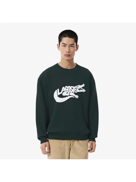 Lacoste Bluza Made In France Ciemnozielona zielony