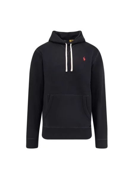 Bluza z kapturem Polo Ralph Lauren polarowa z kapturem czarna