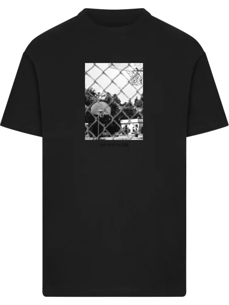 Mister Tee Tricou Not Just A Game gri / negru alb