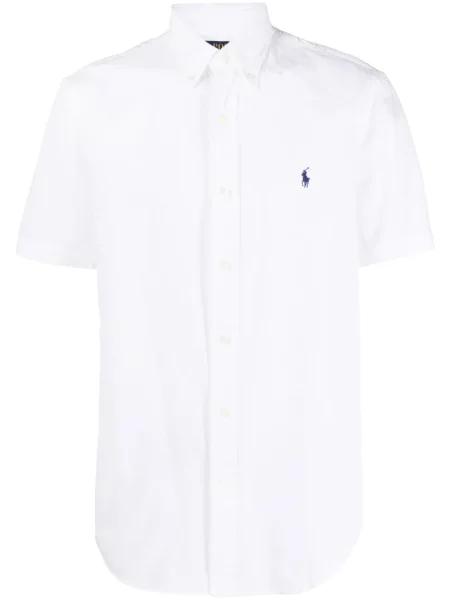 Majica Polo Ralph Lauren od brušene kože karirana s printom ružičasta