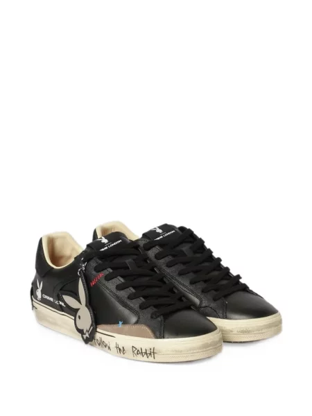 Sneakerși Crime London cu imagine negru