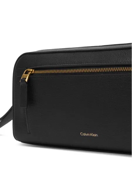 Calvin Klein kozmetická taška pánska kožená čierna