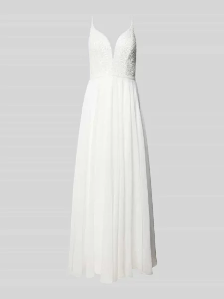 Sukienka wieczorowa z obszyciem cekinami Hey Kyla biała